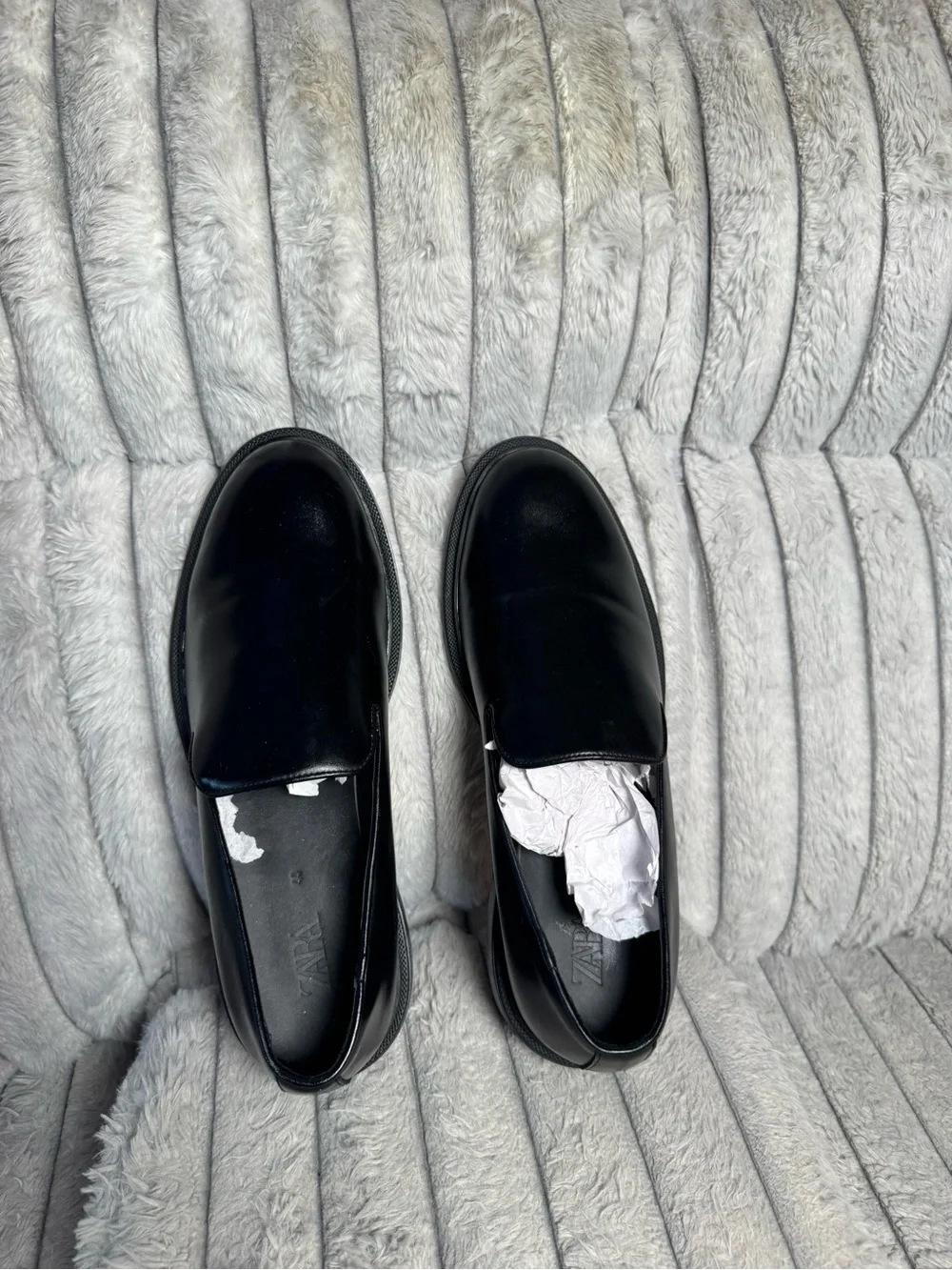 Zara Black Leather Slip-On Men’s Loafers